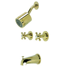Kingston Brass  KBX8142BX Metropolitan Two-Handle Tub and Shower Faucet, Polished Brass