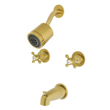 Kingston Brass  KBX8147BX Metropolitan Two-Handle Tub and Shower Faucet, Brushed Brass