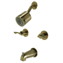 Kingston Brass  KBX8143SVL Serena Two-Handle Tub and Shower Faucet, Antique Brass