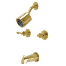Kingston Brass  KBX8147SVL Serena Two-Handle Tub and Shower Faucet, Brushed Brass