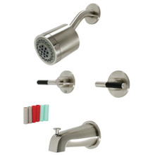Kingston Brass  KBX8148CKL Kaiser Two-Handle Tub and Shower Faucet, Brushed Nickel
