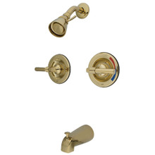 Kingston Brass  KB662ML Tub and Shower Faucet, Polished Brass