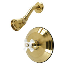 Kingston Brass  KB3637PXSO Restoration Pressure Balanced Shower Faucet, Brushed Brass