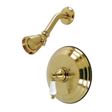 Kingston Brass  KB3637PLSO Restoration Pressure Balanced Shower Faucet, Brushed Brass