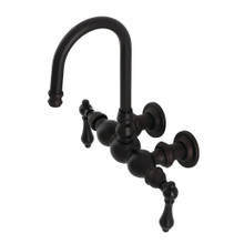 Kingston Brass  CA1T5 Vintage 3-3/8" Tub Wall Mount Clawfoot Tub Faucet, Oil Rubbed Bronze