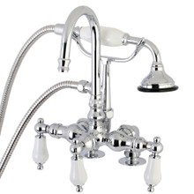 Kingston Brass  AE16T1 Aqua Vintage Clawfoot Tub Faucet with Hand Shower, Polished Chrome