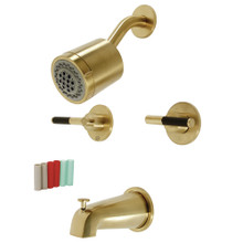 Kingston Brass  KBX8147CKL Kaiser Two-Handle Tub and Shower Faucet, Brushed Brass