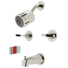 Kingston Brass  KBX8146CKL Kaiser Two-Handle Tub and Shower Faucet, Polished Nickel