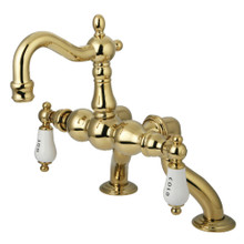Kingston Brass  CC2003T2 Vintage Clawfoot Tub Faucet, Polished Brass