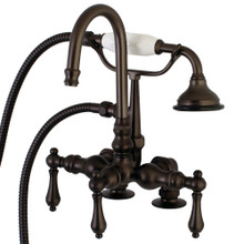 Kingston Brass  AE13T5 Aqua Vintage Clawfoot Tub Faucet with Hand Shower, Oil Rubbed Bronze