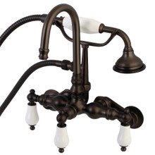 Kingston Brass  AE305T5 Aqua Vintage Wall Mount Clawfoot Tub Faucets, Oil Rubbed Bronze