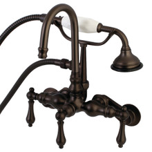 Kingston Brass  AE301T5 Aqua Vintage Wall Mount Clawfoot Tub Faucets, Oil Rubbed Bronze