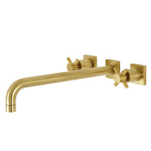 Kingston Brass  KS6047DX Concord Wall Mount Tub Faucet, Brushed Brass