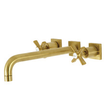 Kingston Brass  KS6057ZX Millennium Wall Mount Tub Faucet, Brushed Brass