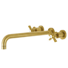 Kingston Brass  KS8047ZX Millennium Wall Mount Tub Faucet, Brushed Brass