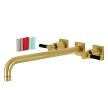 Kingston Brass  KS6047DKL Kaiser Wall Mount Tub Faucet, Brushed Brass