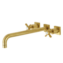 Kingston Brass  KS6047BEX Essex Wall Mount Tub Faucet, Brushed Brass