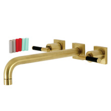 Kingston Brass  KS6057CKL Kaiser Wall Mount Tub Faucet, Brushed Brass