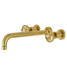 Kingston Brass  KS8057RX Belknap Wall Mount Tub Faucet, Brushed Brass
