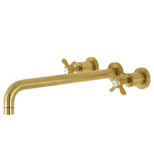 Kingston Brass  KS8047BEX Essex Wall Mount Tub Faucet, Brushed Brass