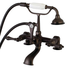 Kingston Brass  AE203T5 Aqua Vintage 7-Inch Tub Faucet with Hand Shower, Oil Rubbed Bronze