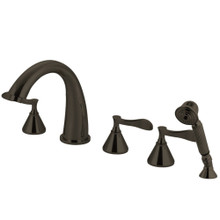 Kingston Brass  KS23655CFL Century Roman Tub Faucet with Hand Shower, Oil Rubbed Bronze