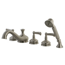 Kingston Brass  KS33385FL Roman Tub Faucet with Hand Shower, Brushed Nickel
