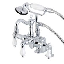 Kingston Brass  CC6018T1 Vintage Clawfoot Tub Faucet with Hand Shower, Polished Chrome