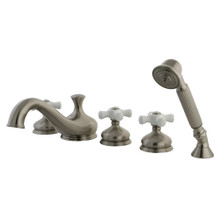 Kingston Brass  KS33385PX Roman Tub Faucet with Hand Shower, Brushed Nickel
