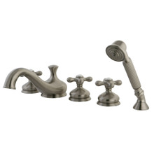 Kingston Brass  KS33385AX Roman Tub Faucet with Hand Shower, Brushed Nickel