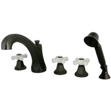 Kingston Brass  KS43255PX Roman Tub Faucet with Hand Shower, Oil Rubbed Bronze