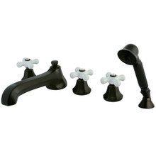 Kingston Brass  KS43055PX Roman Tub Faucet with Hand Shower, Oil Rubbed Bronze