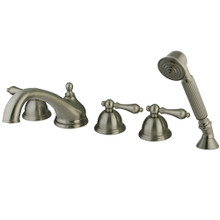 Kingston Brass  KS33585AL Roman Tub Faucet with Hand Shower, Brushed Nickel