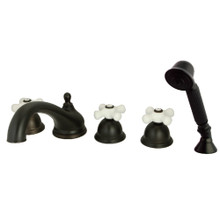 Kingston Brass  KS33555PX Roman Tub Faucet with Hand Shower, Oil Rubbed Bronze