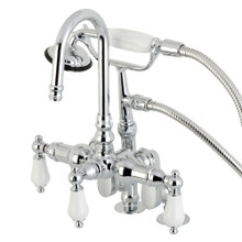 Kingston Brass  CC616T1 Vintage Clawfoot Tub Faucet with Hand Shower, Polished Chrome