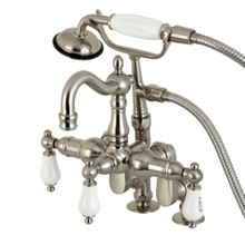 Kingston Brass  CC6017T8 Vintage Clawfoot Tub Faucet with Hand Shower, Brushed Nickel
