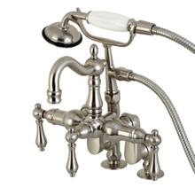 Kingston Brass  CC6013T8 Vintage Clawfoot Tub Faucet with Hand Shower, Brushed Nickel