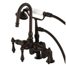 Kingston Brass  CC613T5 Vintage Clawfoot Tub Faucet with Hand Shower, Oil Rubbed Bronze