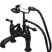 Kingston Brass  CC603T5 Vintage 7-Inch Deck Mount Tub Faucet with Hand Shower, Oil Rubbed Bronze