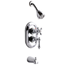 Kingston Brass  KS36310AL Tub and Shower Faucet, Polished Chrome
