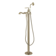 Kingston Brass  KS7018RL Royale Freestanding Tub Faucet with Hand Shower, Brushed Nickel