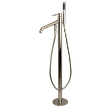 Kingston Brass  KS8136DL Concord Freestanding Tub Faucet with Hand Shower, Polished Nickel