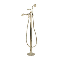 Kingston Brass  KS7016RL Royale Freestanding Tub Faucet with Hand Shower, Polished Nickel