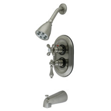 Kingston Brass  KS36380AL Tub and Shower Faucet, Brushed Nickel