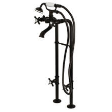 Kingston Brass  CCK285K5 Kingston Freestanding Tub Faucet with Supply Line, Stop Valve and Handle, Oil Rubbed Bronze
