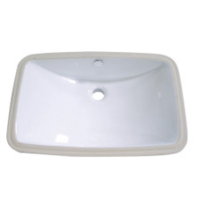 Kingston Brass  LB24157 Forum Rectangular Undermount Bathroom Sink, White