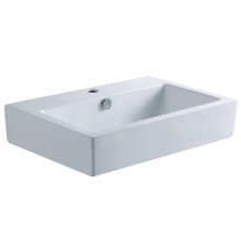 Kingston Brass  EV4318 Century Ceramic Bathroom Sink (Single-Hole), White