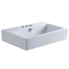 Kingston Brass  EV4318W34 Century Ceramic Bathroom Sink (4-Inch, 3-Hole), White