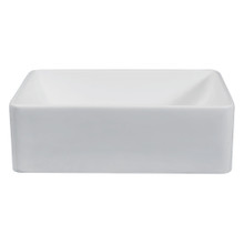 Kingston Brass  Fauceture EVA20156 Arcticstone Solid Surface White Stone Vessel Sink, Matte White