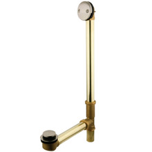 Kingston Brass PDTT2188 18" Tub Waste with Overflow with Tip Toe Drain, Brushed Nickel